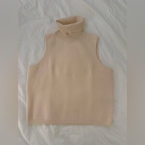 J. Crew Sleeveless Cashmere Turtleneck Size Small